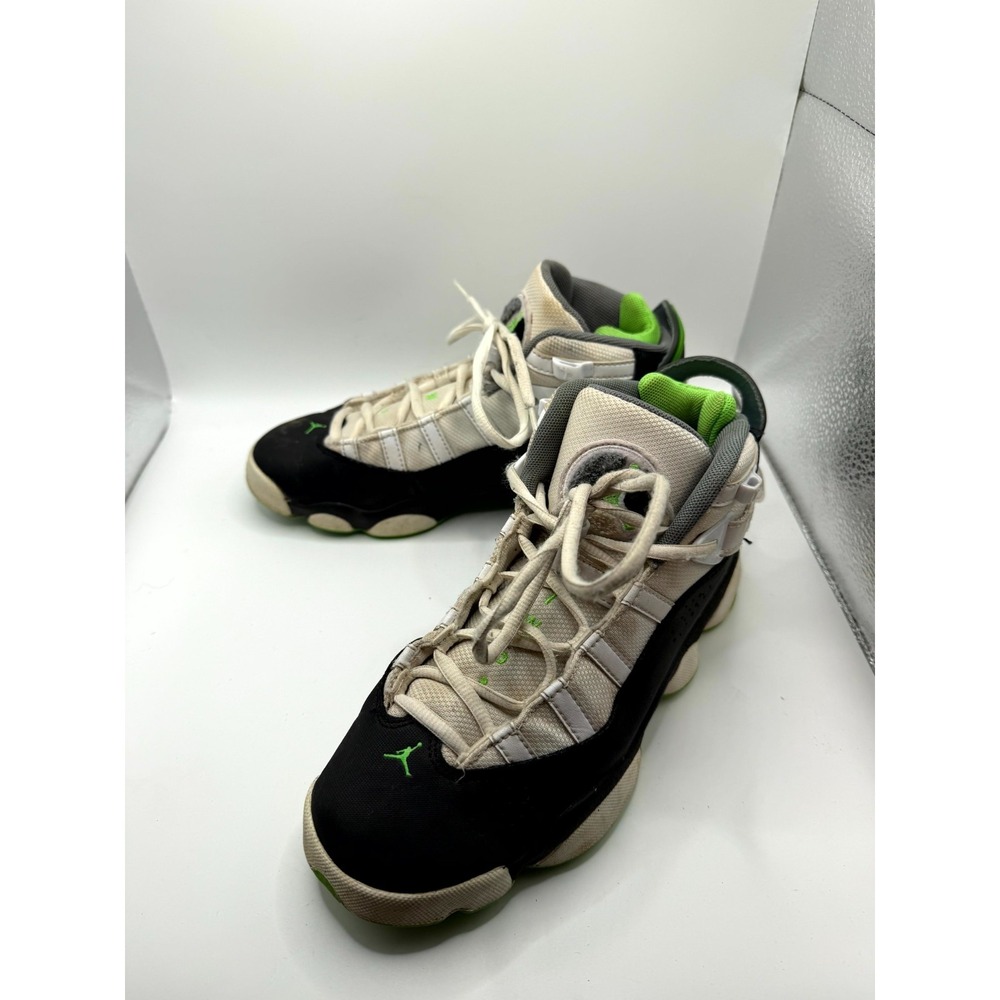Air Jordan 6 Rings GS Kids 6 Sneaker Altitude Green Leather Basketball Shoes